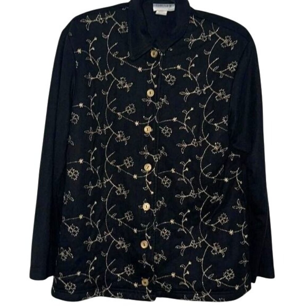 Graff Embroidered Button-Up Shirt Size M